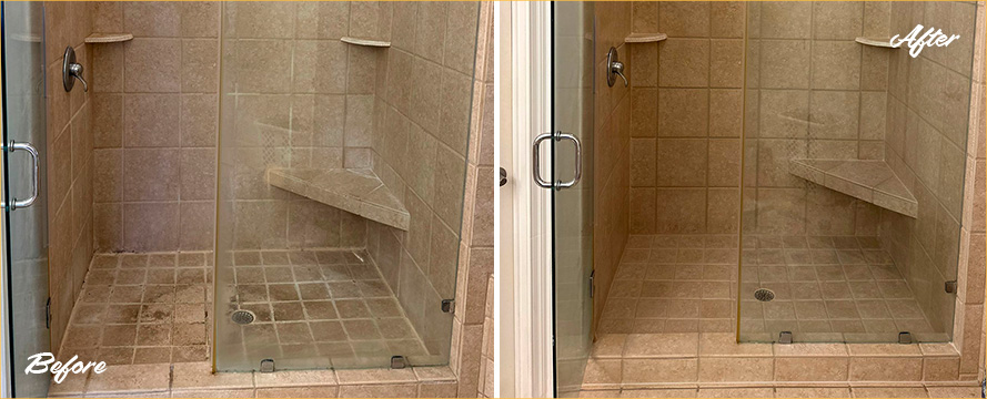 Shower Beautifully Restored by Our Professional Tile and Grout Cleaners in Ocean City, MD
